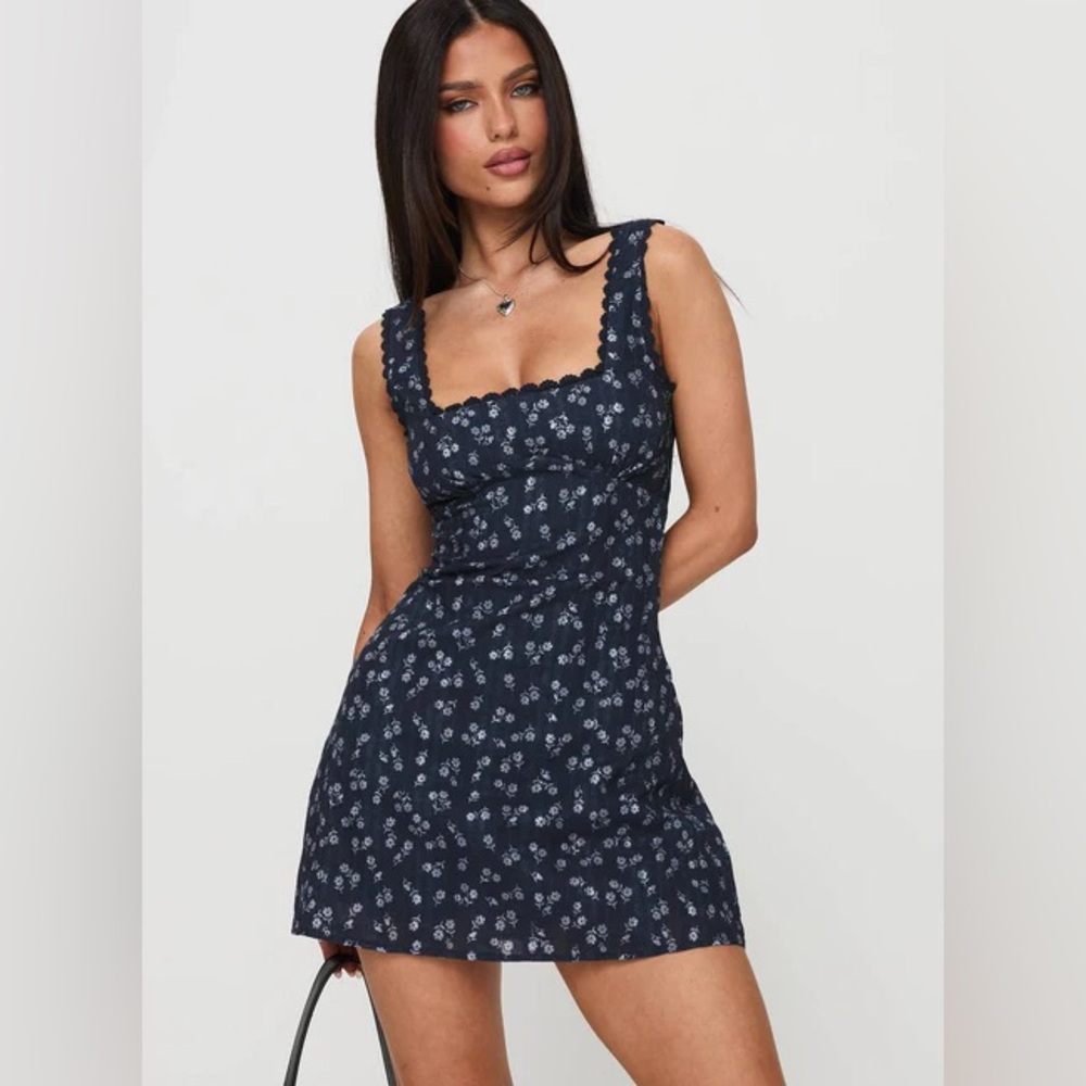 Princess Polly Dasha Mini Dress Navy Floral